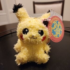 Official Pokemon Sekiguchi Plush Keychain Pikachu Female Mokomoko